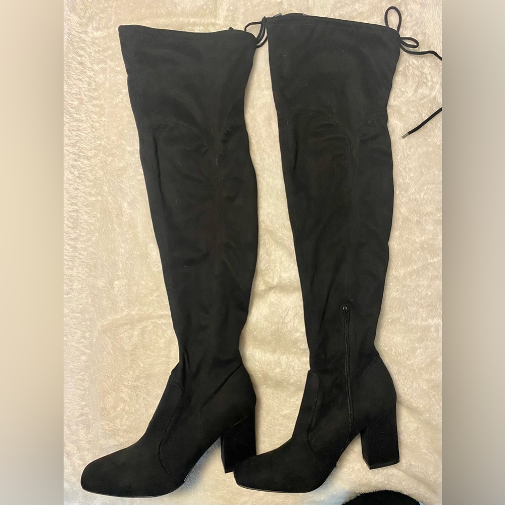 Black Over the knee boot.